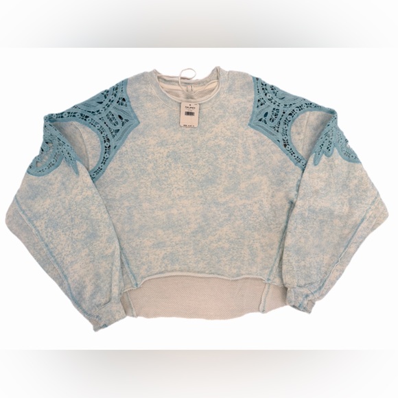 Free People Sweaters - NWT Free People Ice Combo Light Blue Pullover - Size XS